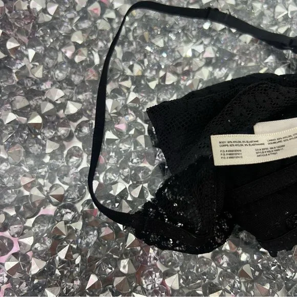 Talula Aritzia bra lace black bralette stretchy floral sexy comfy lounge - Picture 7 of 7